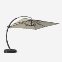 Large Free Arm Square Parasol 3.5 mt Aluminium Anti UV Copenhagen Catalog