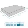 Queen-Size Double Mattress 160X190 with 18 cm Multilayered Bayscent Memory Foam Classic Measures