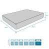 King-Size Double Mattress 180x200 with 18 cm Multilayered Bayscent Memory Foam Classic Measures