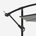 Octagonal Garden side arm umbrella 3 metres in aluminium for bar hotel Fan Noir Cost