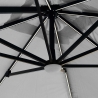 Decentralized pole umbrella with adjustable arm with 3x3m Led solar light Paradise Brown Light Choice Of