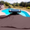 Decentralized pole umbrella with adjustable arm with 3x3m Led solar light Paradise Brown Light Characteristics