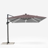 Decentralized pole umbrella with adjustable arm with 3x3m Led solar light Paradise Brown Light Catalog