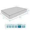 Queen-Size Double Mattress with 26 cm Multilayered Memory Foam 160X190 Wave Measures
