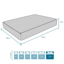 King-Size Double Mattress with 26 cm Multilayered Memory Foam 180x200 Wave Measures
