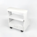 Pedicure Footrest with Cushion, Drawer, and 4 Wheels Kaekoon Bulk Discounts