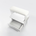 Pedicure Footrest with Cushion, Drawer, and 4 Wheels Kaekoon 