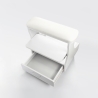 Pedicure Footrest with Cushion, Drawer, and 4 Wheels Kaekoon 