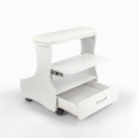 Pedicure Footrest with Cushion, Drawer, and 4 Wheels Kaekoon Promotion