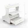 Pedicure Footrest with Cushion, Drawer, and 4 Wheels Kaekoon 