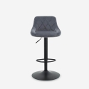 Nox Quilted Velvet Adjustable Swivel Bar Stool with Footrest for Kitchen Catalog