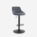 Nox Quilted Velvet Adjustable Swivel Bar Stool with Footrest for Kitchen Promotion