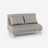 Scandinavian Style Sofa Bed 2-Seater Fabric Elettra On Sale