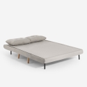 Scandinavian Style Sofa Bed 2-Seater Fabric Elettra Sale
