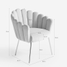 Modern Velvet Shell Lounge Chair with Gold Legs Calicis 