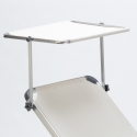 Nettuno Aluminum Beach Sun Lounger with Canopy 