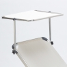 Nettuno Aluminum Beach Sun Lounger with Canopy 