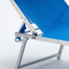 2 Aluminum Beach Sun Loungers with Canopy Nettuno 