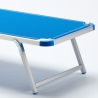 2 Aluminum Beach Sun Loungers with Canopy Nettuno 
