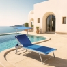 2 Aluminum Beach Sun Loungers with Canopy Nettuno Offers