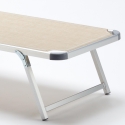 Set of 4 Aluminum Beach Sun Loungers with Adjustable Canopy Nettuno 