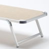 Set of 4 Aluminum Beach Sun Loungers with Adjustable Canopy Nettuno 