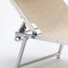 Set of 4 Aluminum Beach Sun Loungers with Adjustable Canopy Nettuno 