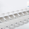 Set of 20 Nettuno Aluminum Sun Loungers with Canopy Promotion