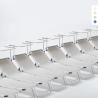 Set of 20 Nettuno Aluminum Sun Loungers with Canopy Promotion
