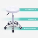 Nabu Swivel Stool with Wheels and Faux Leather Seat for Office or Salon Choice Of