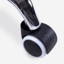 Nabu Swivel Stool with Wheels and Faux Leather Seat for Office or Salon 
