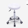 Nabu Swivel Stool with Wheels and Faux Leather Seat for Office or Salon Promotion