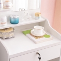 Flora Makeup Vanity Set with Mirror and Stool for Bedroom 