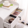 Flora Makeup Vanity Set with Mirror and Stool for Bedroom 