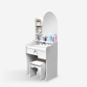 Flora Makeup Vanity Set with Mirror and Stool for Bedroom Sale