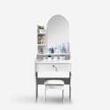Flora Makeup Vanity Set with Mirror and Stool for Bedroom Catalog