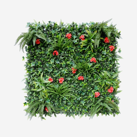 Lemox Evergreen Artificial Hedge 3D Plants 100x100cm Garden Promotion