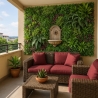 Realistic Artificial Hedge 100x100cm 3D Outdoor Garden Plants Ilex On Sale