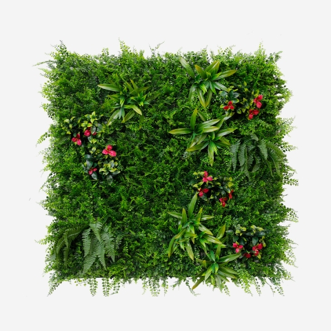 3D Artificial Hedge Panel 100x100cm Realistic Cerrum Plants Promotion