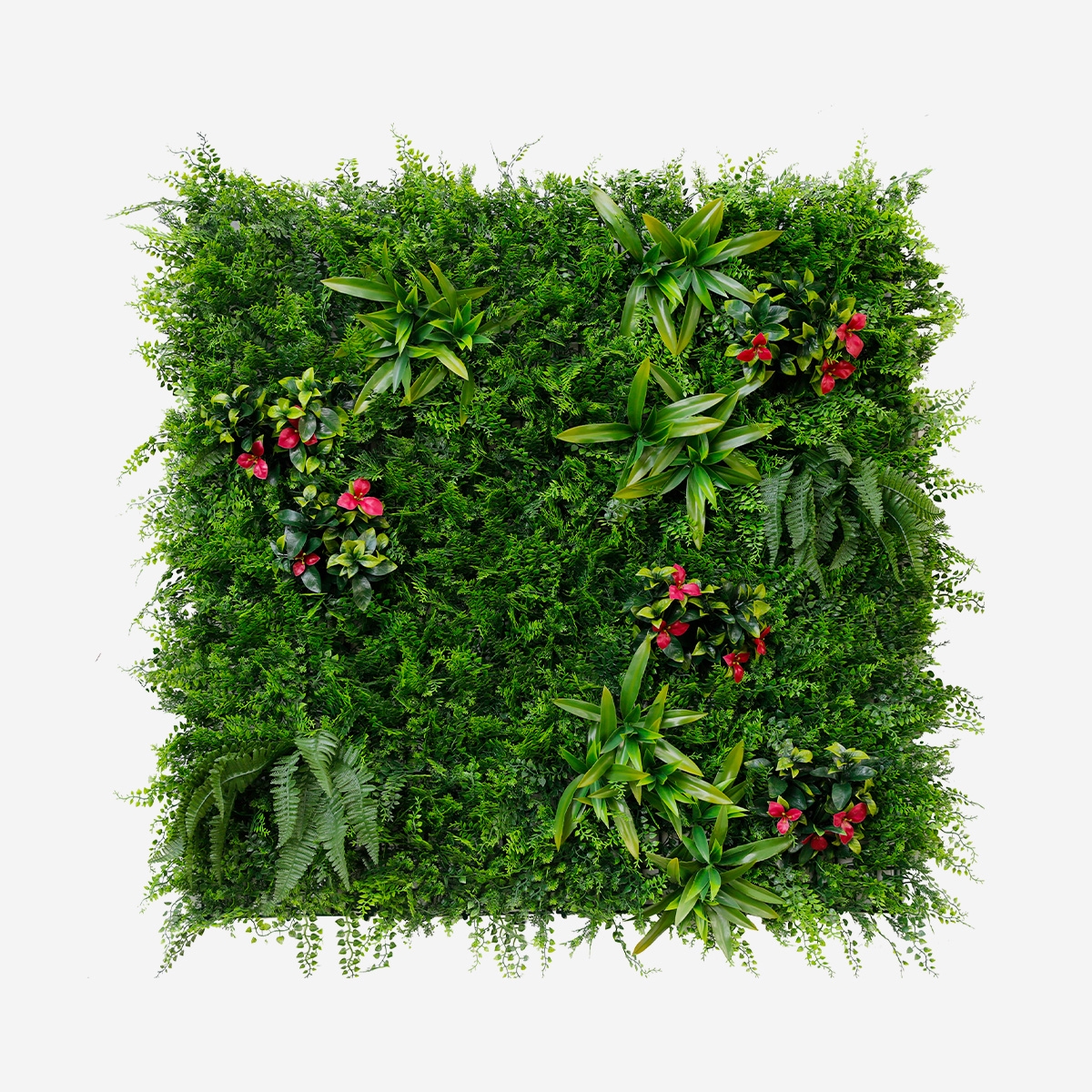 3D Artificial Hedge Panel 100x100cm Realistic Cerrum Plants Promotion