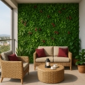 3D Artificial Hedge Panel 100x100cm Realistic Cerrum Plants On Sale