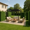 Artificial Hedge Fence 106x33x208cm Evergreen Gardenia Vernas Offers