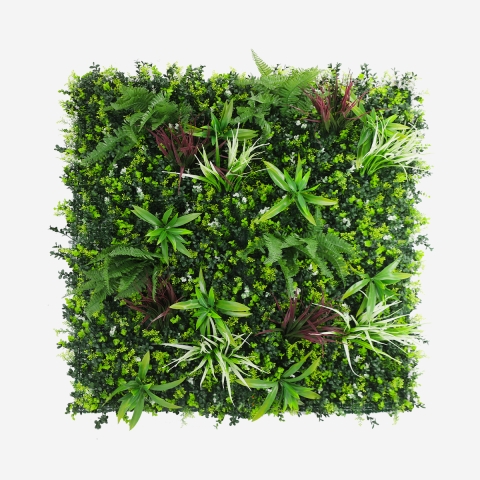 Realistic 3D Artificial Hedge 100x100cm for Balcony Garden Briux Promotion