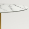 Monika+ Round Dining Table Goblet Style 120cm Gold Marble Effect Bulk Discounts