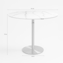 Monika+ Round Dining Table Goblet Style 120cm Gold Marble Effect Price
