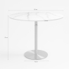 Monika+ Round Dining Table Goblet Style 120cm Gold Marble Effect Price