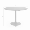 Modern Black Goblet Round Dining Table 120cm Blackwood+ Cost