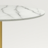 Monika Classic Style Round Goblet Table 80cm with Gold Marble Effect Catalog