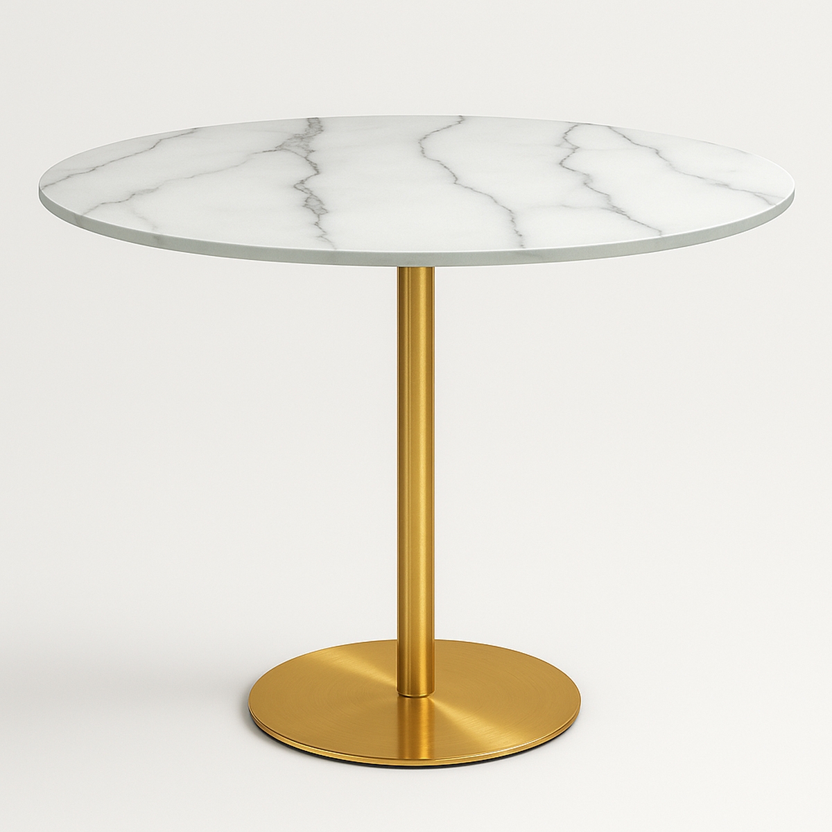 Monika Classic Style Round Goblet Table 80cm with Gold Marble Effect Promotion
