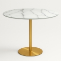Monika Classic Style Round Goblet Table 80cm with Gold Marble Effect Promotion